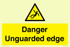Danger Unguarded edge
